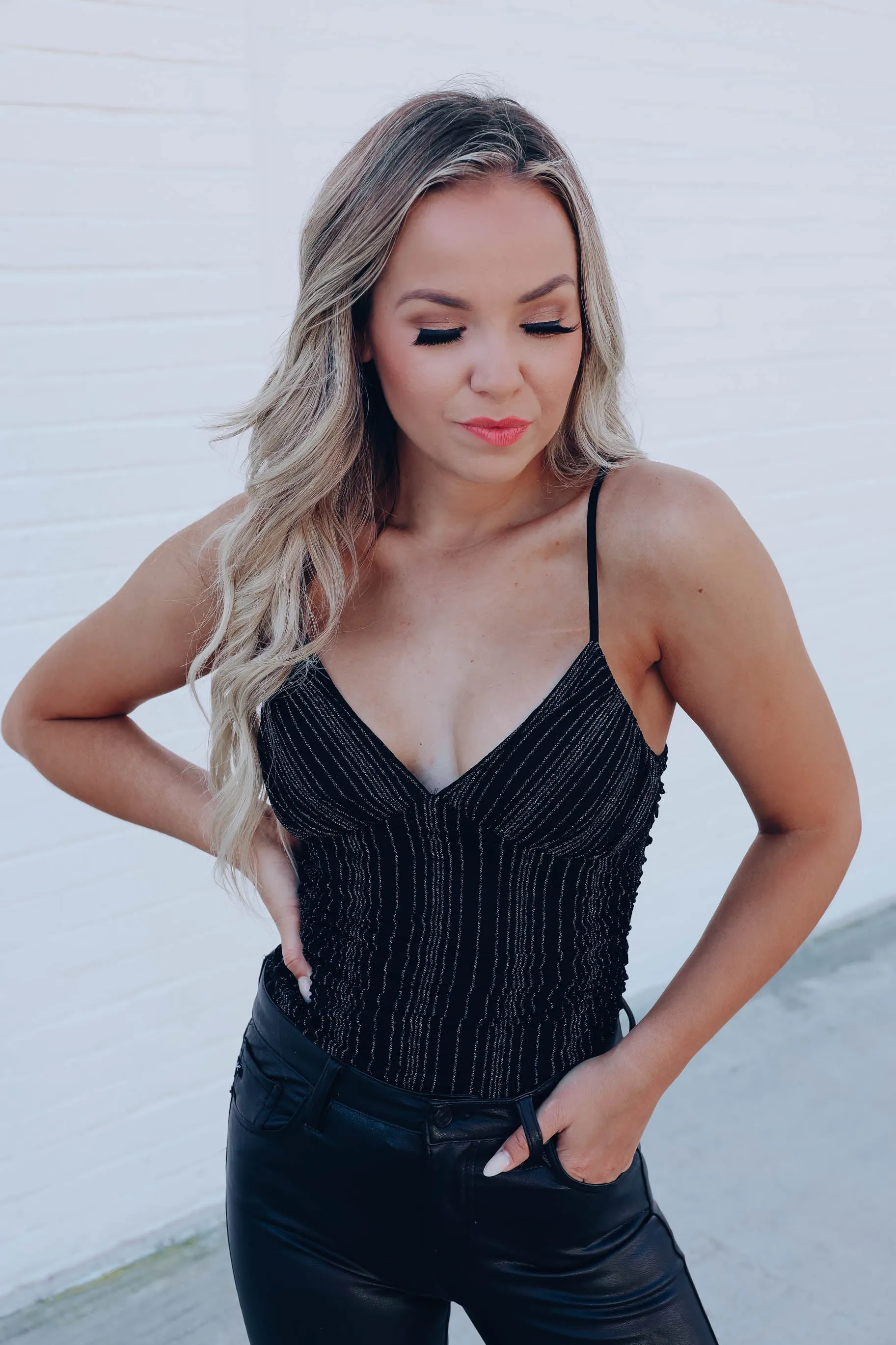 City Girl Mesh Bodysuit- Black