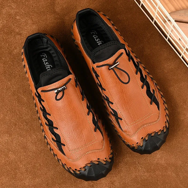 Classic Leather Shoes Men loafers Casual Sneakers Handmade Outdoor Men Shoes Leather Hot Sale Casual Wallking Footwear