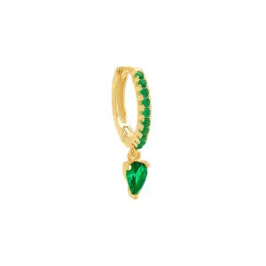 Colored Dangling Stone Huggie Earring