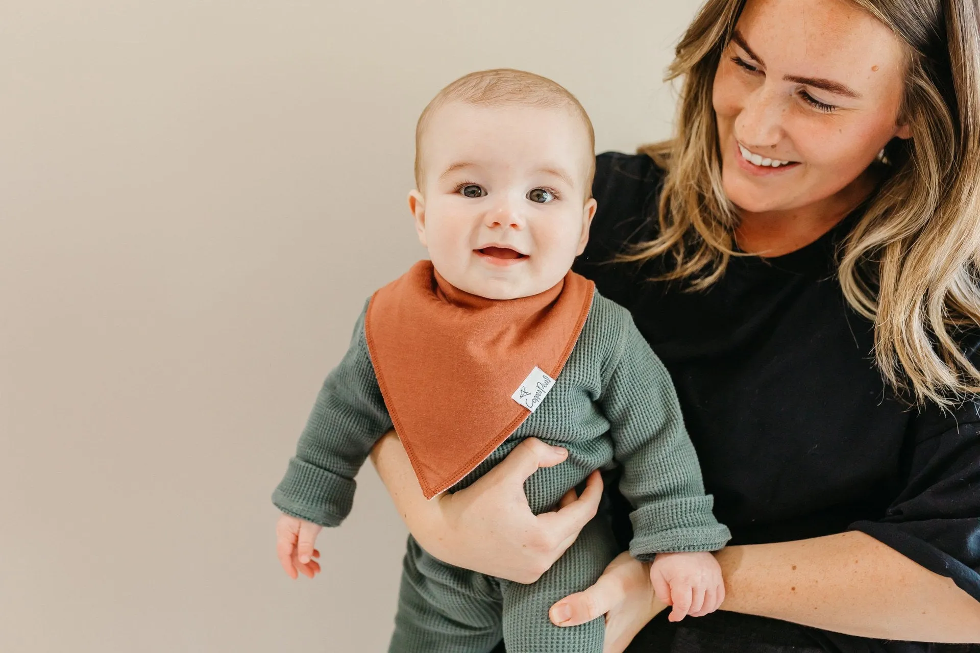 Copper Pearl Dune Bandana Bib Set