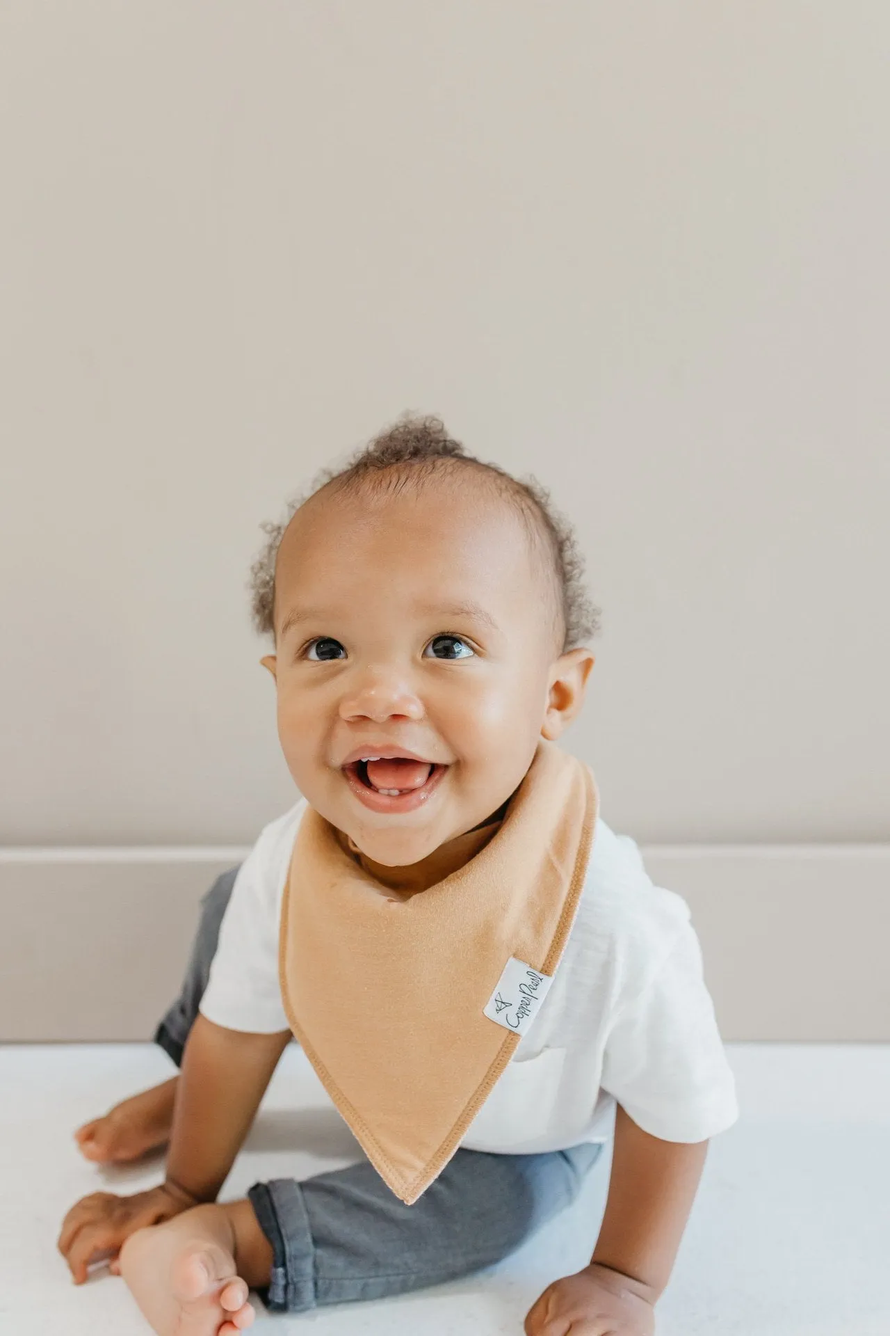 Copper Pearl Dune Bandana Bib Set