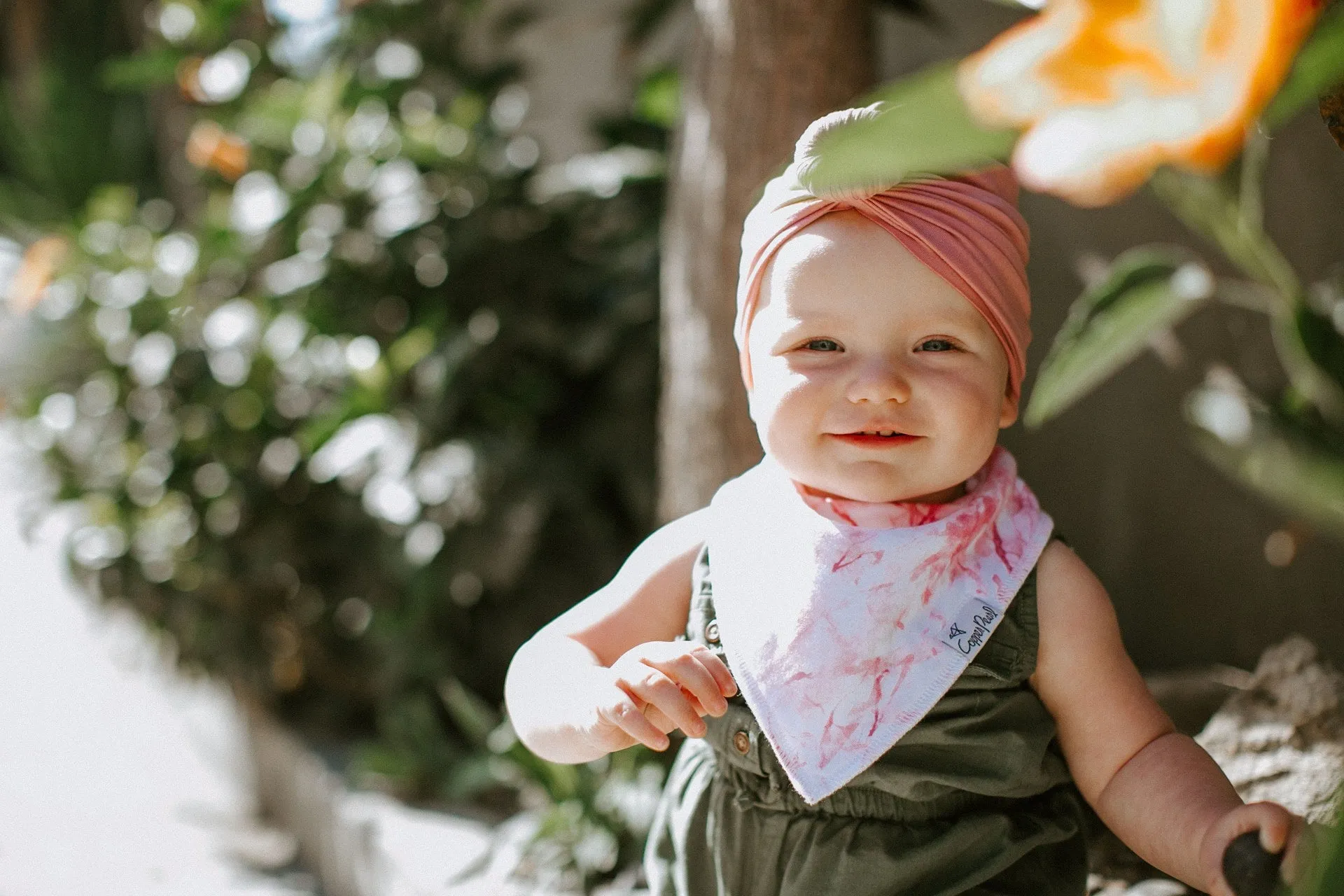 Copper Pearl Enchanted Bandana Bib Set