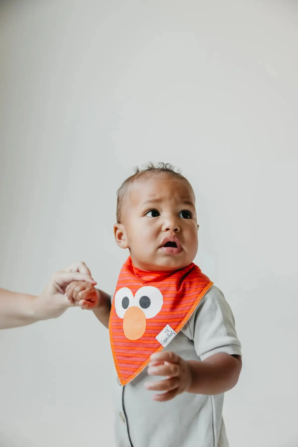 Copper Pearl Sesame Street Elmo Bandana Bib Set