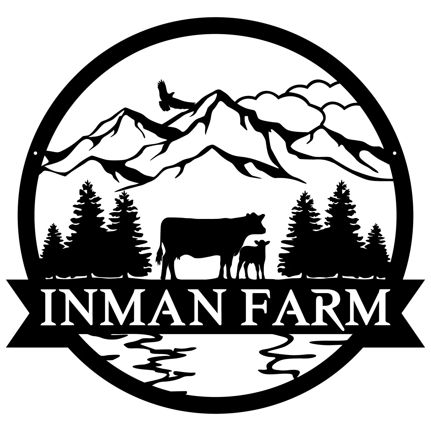 Cow Outdoor Monogram
