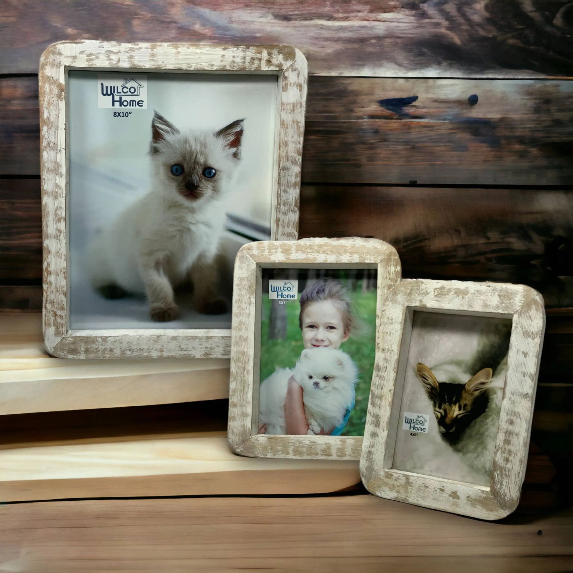 Curved Edge Photo Frame with Easel Back