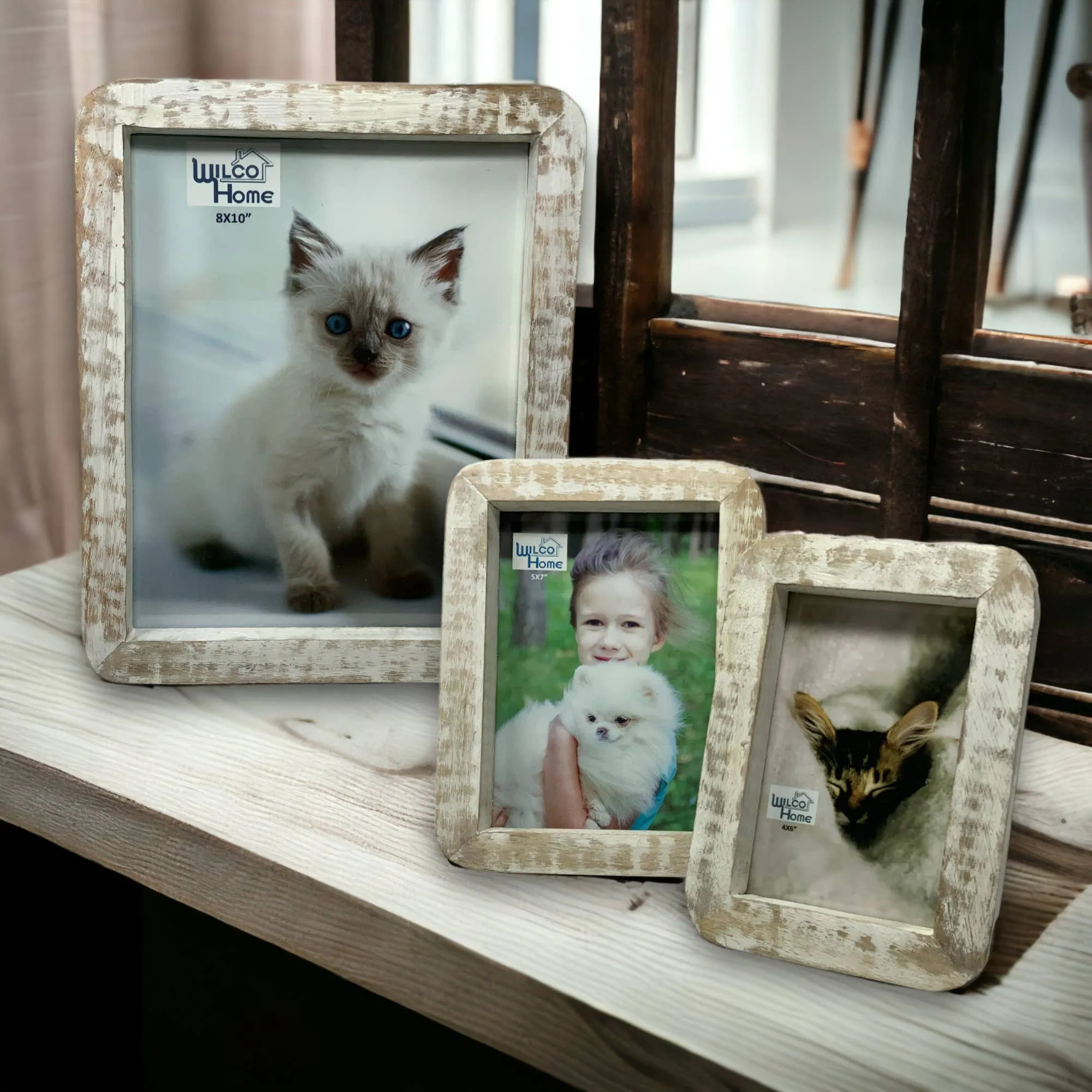 Curved Edge Photo Frame with Easel Back