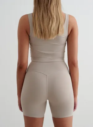 Dark Clay Sense Midi Biker Shorts