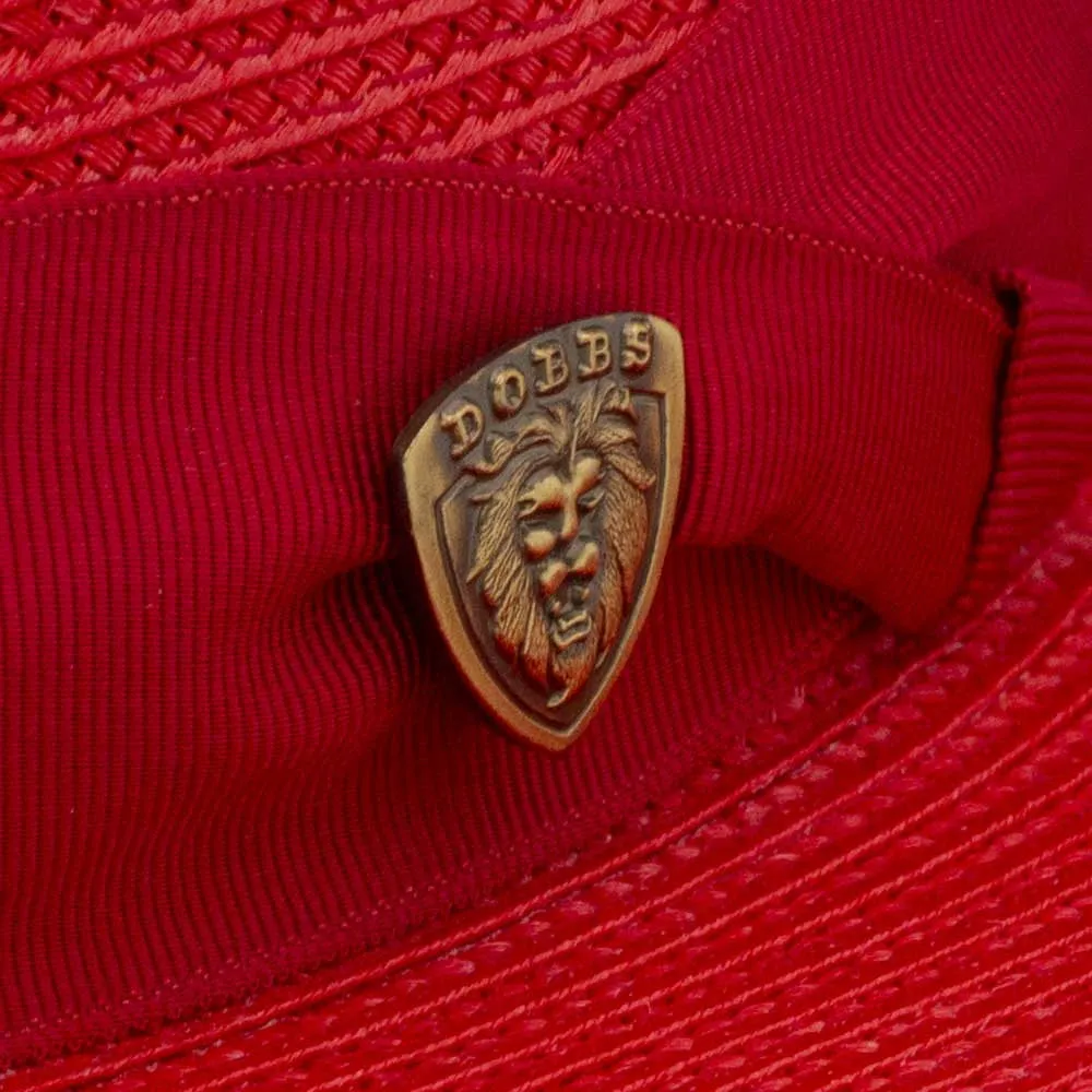 Dobbs Rosebud Red Florentine Milan Straw Hat