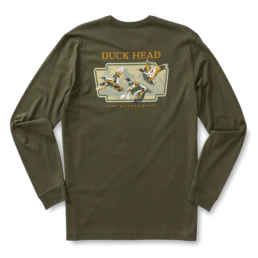 Duck Head Long Sleeve Flying Mallard T-Shirt