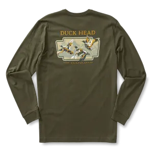 Duck Head Long Sleeve Flying Mallard T-Shirt