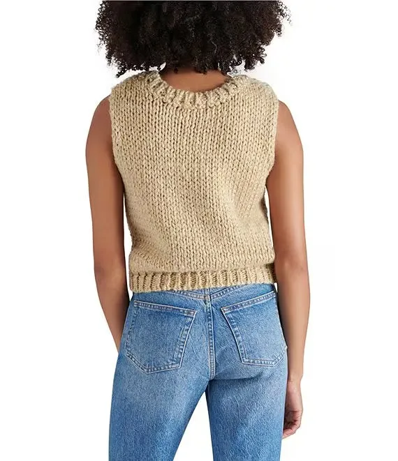 ELENY SWEATER VEST - DUSTY TAUPE