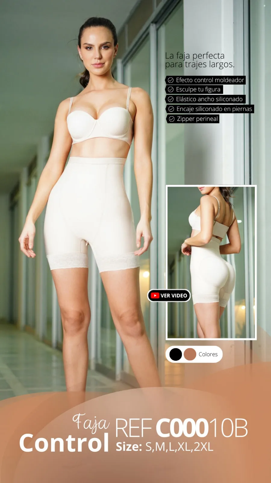 Faja control Ref. C00010B (piel)