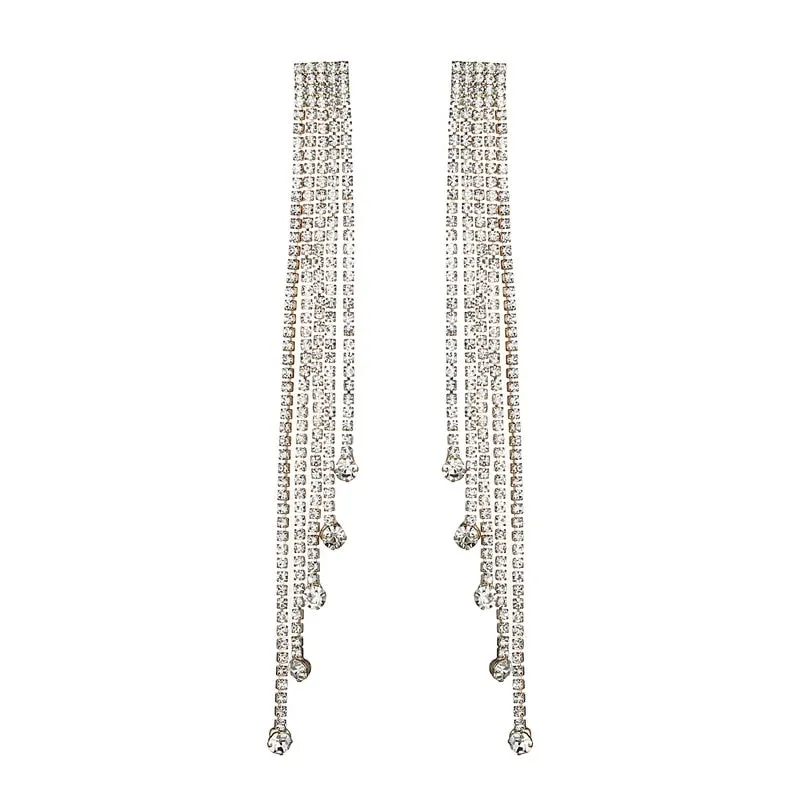 Fashion Dangle Hanging Gem Stone Earrings
