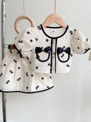 Fashionista Playdates Puff Sleeve Skirt Set