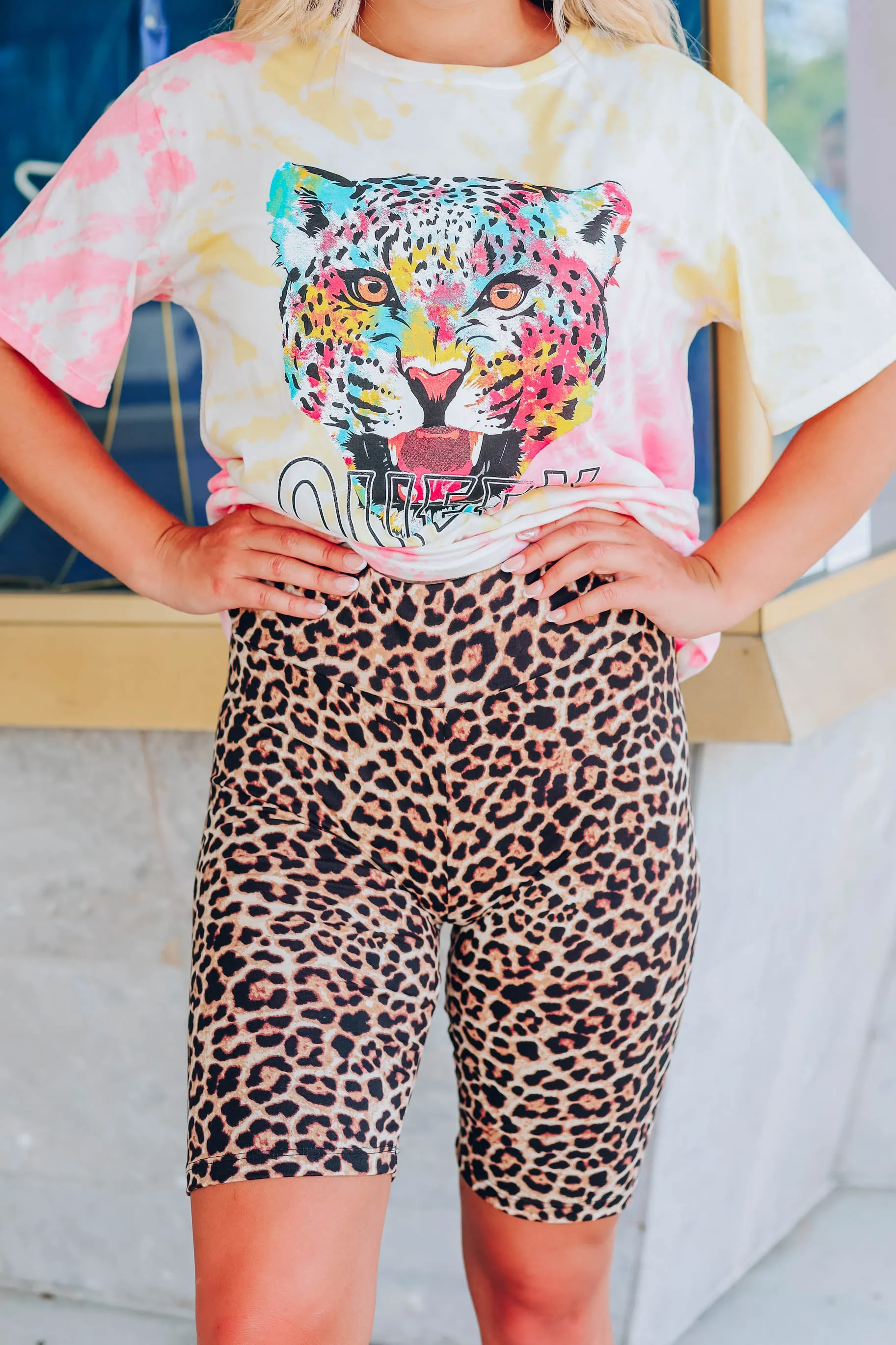 Feline Fierce Biker Shorts