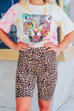 Feline Fierce Biker Shorts
