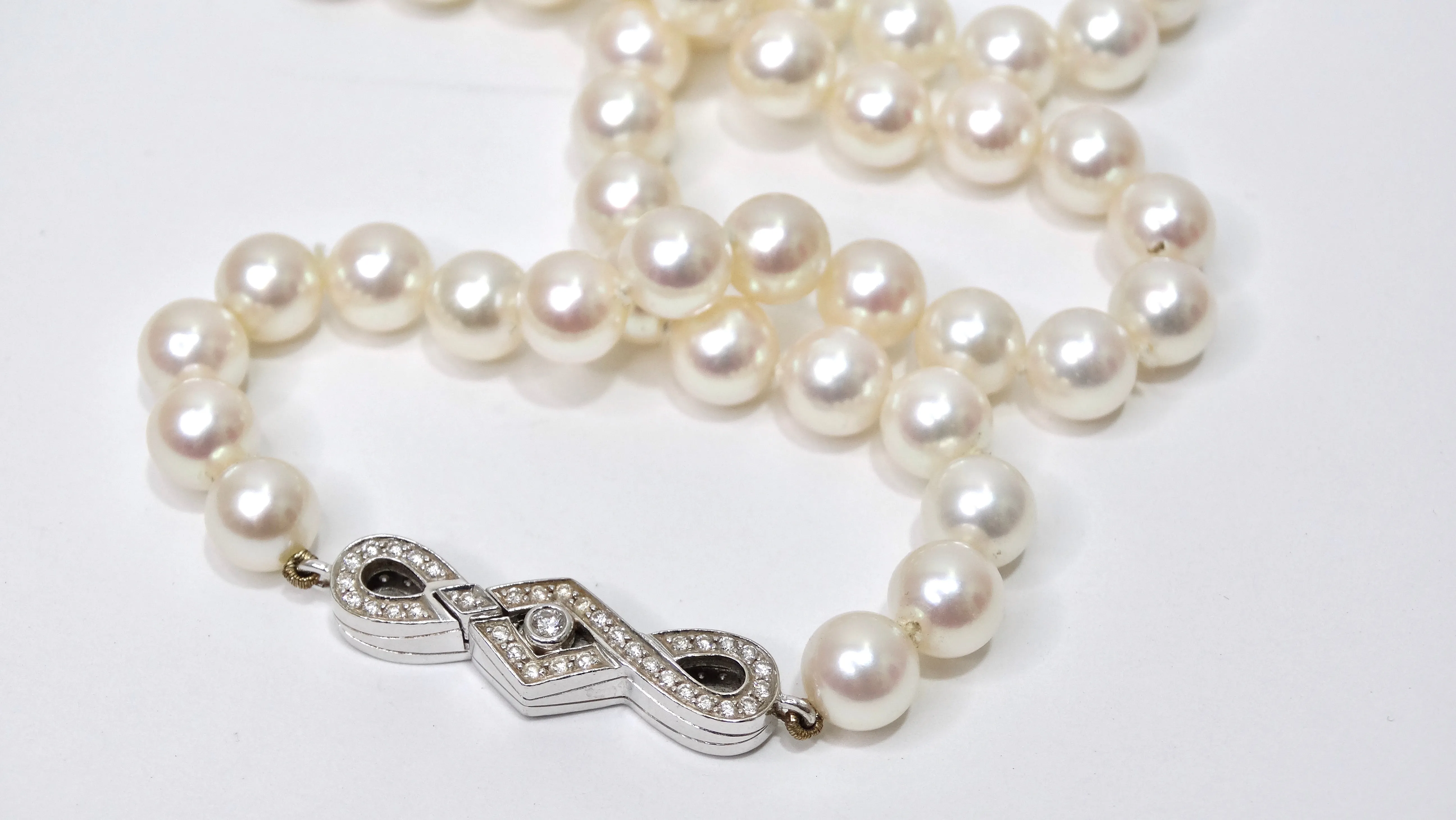 Freshwater Pearl & Diamond Necklace