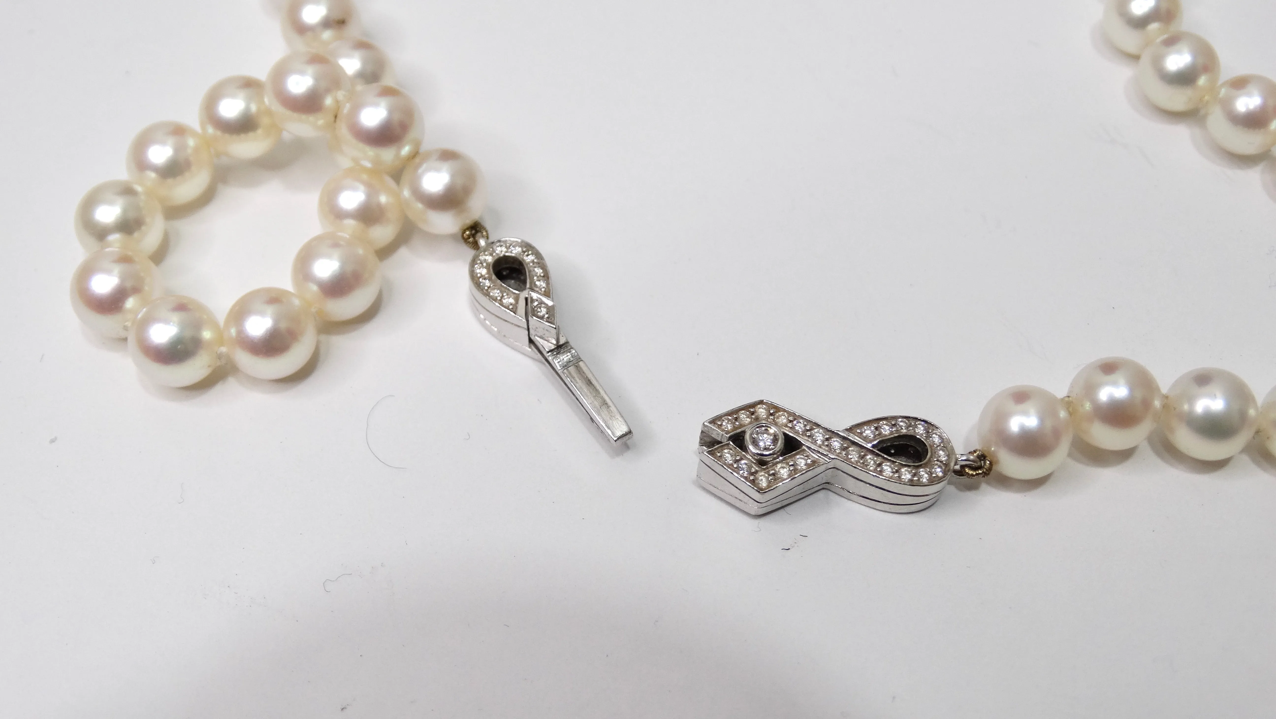 Freshwater Pearl & Diamond Necklace