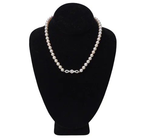 Freshwater Pearl & Diamond Necklace