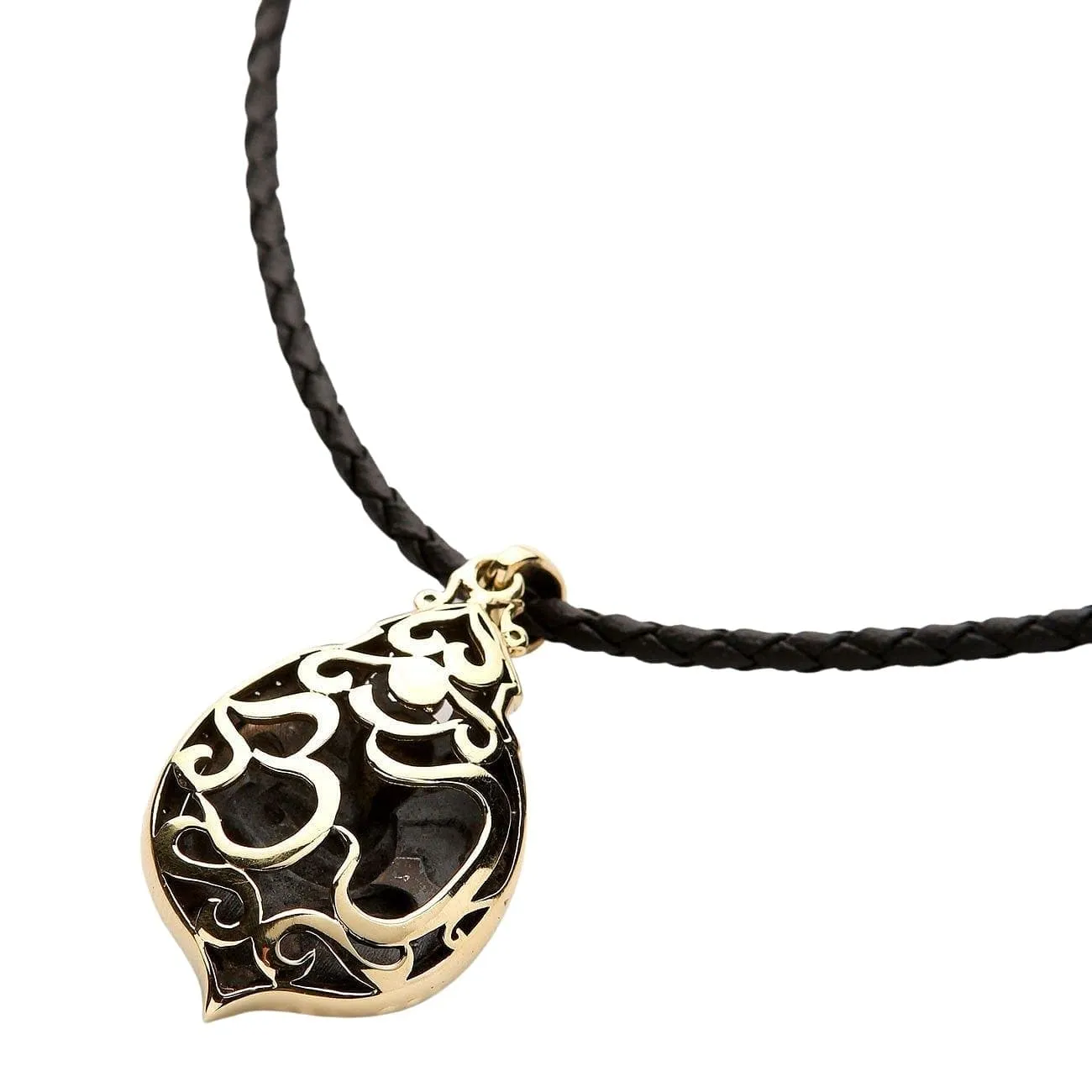 Ganesh Hindu God Good Luck Sterling Silver Locket Pendant Necklace
