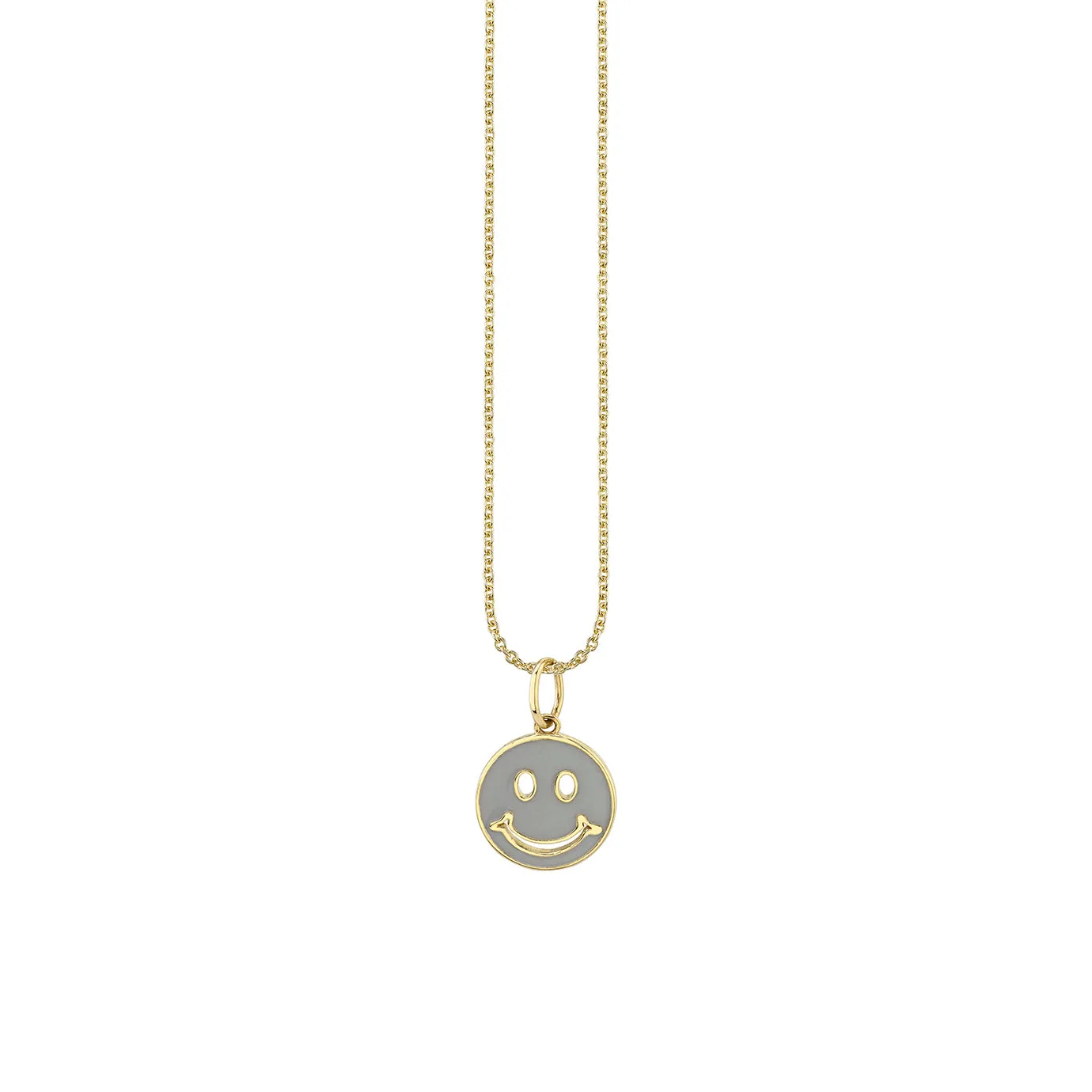 Gold & Enamel Happy Face Charm
