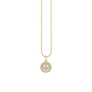 Gold & Enamel Happy Face Charm