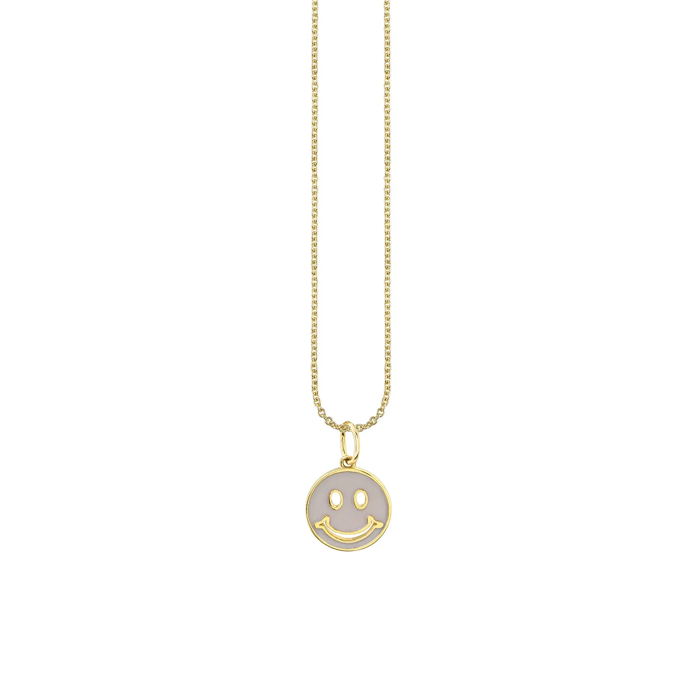 Gold & Enamel Happy Face Charm