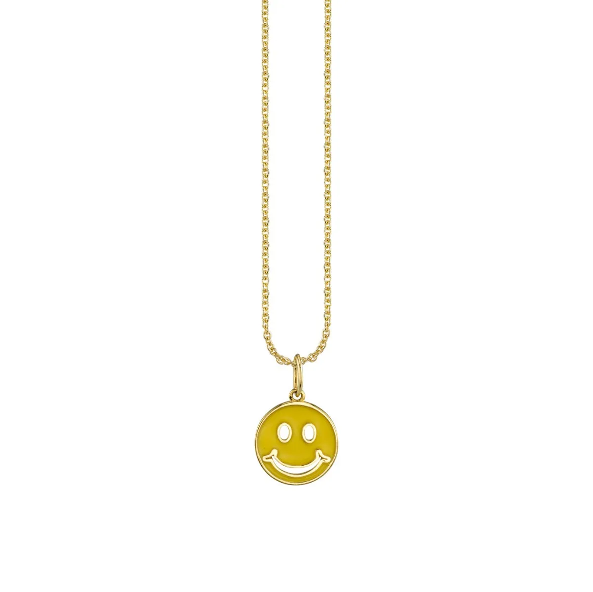 Gold & Enamel Happy Face Charm
