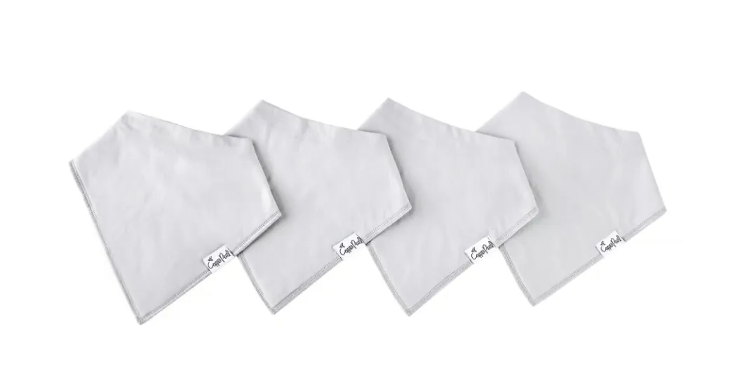 Grey Bandana Bib Set