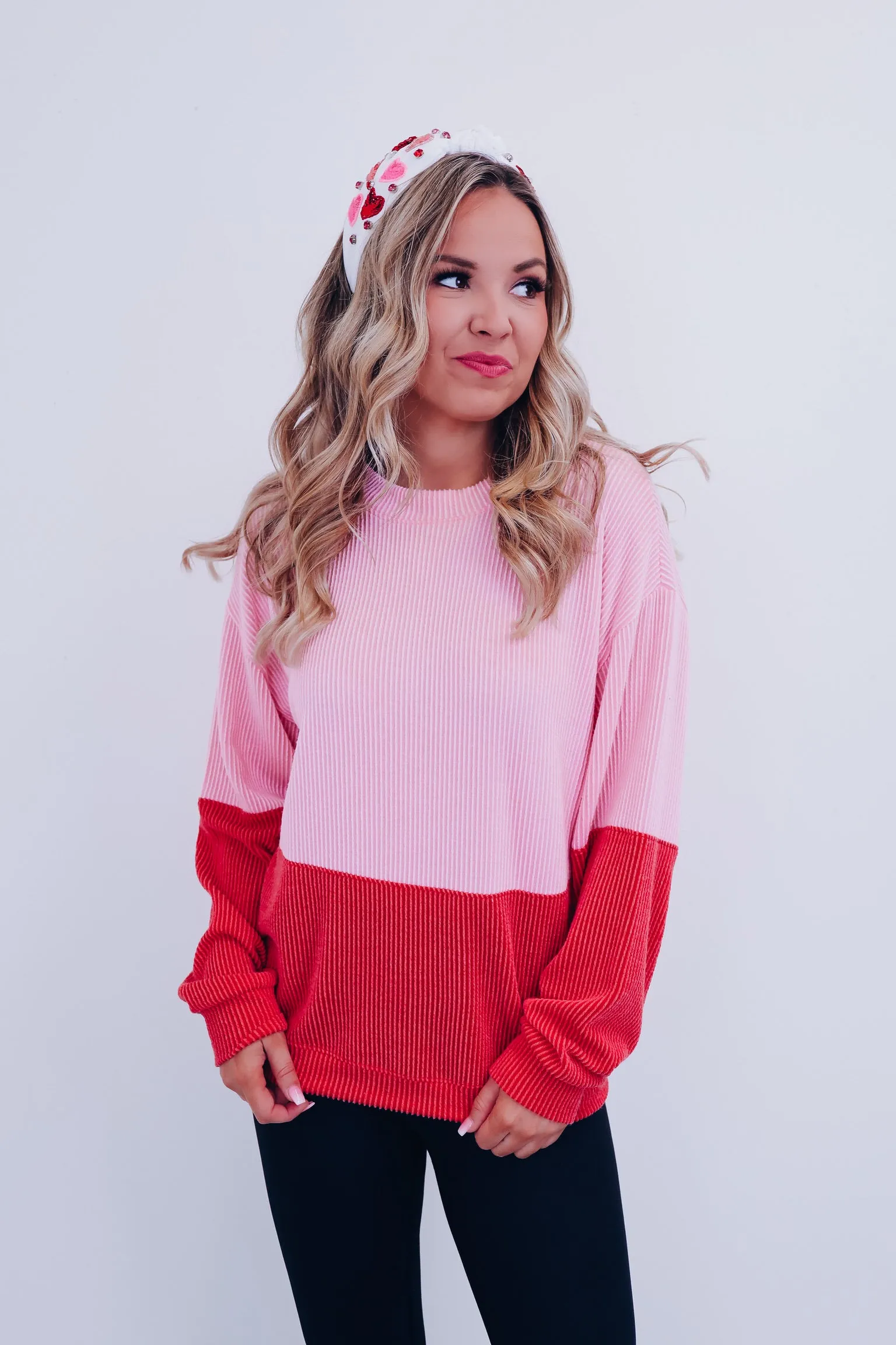 Harmony Ribbed Color Block Top