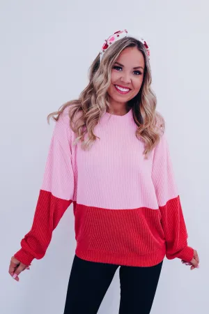 Harmony Ribbed Color Block Top