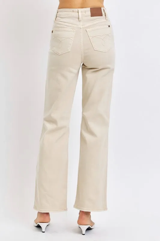 High Waist Distressed Wide Leg Jeans