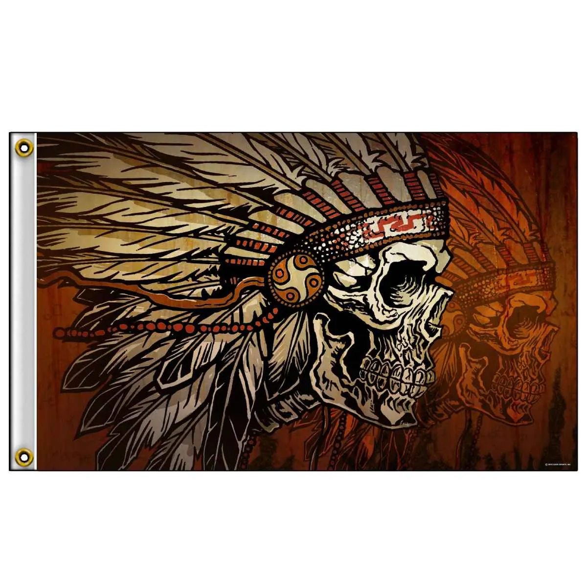 Hot Leathers FGA1081 Headdress Earthtones Flag 3’X5’ 3 Foot x 5 Foot