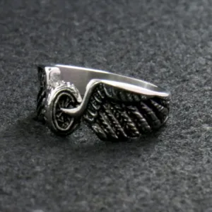 Hot Leathers JWR1102 Silver Wing Wheel Stainless Steel Ring