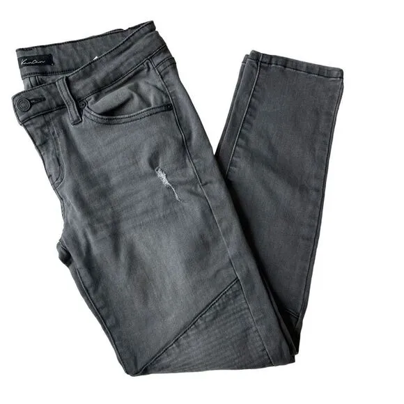 Kancan Gray Moto Estilo Skin Jean - Women’s 7