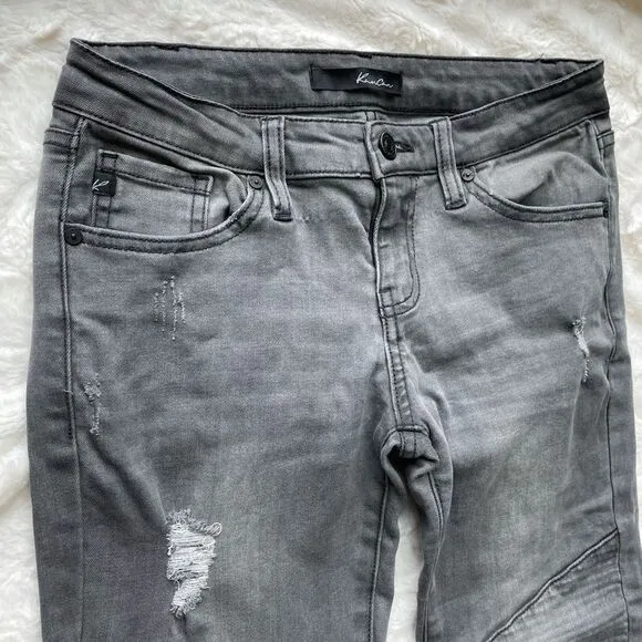 Kancan Gray Moto Estilo Skin Jean - Women’s 7