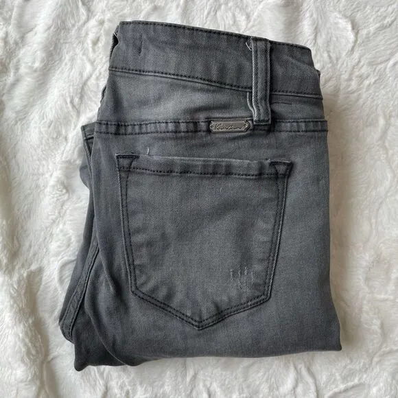 Kancan Gray Moto Estilo Skin Jean - Women’s 7