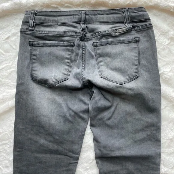 Kancan Gray Moto Estilo Skin Jean - Women’s 7