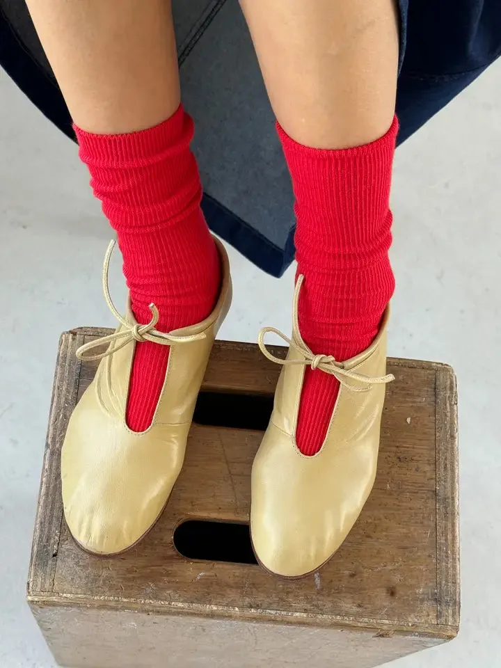 LE BON SHOPPE TROUSER SOCKS || RED LIPSTICK