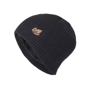 LEAVE GRAPHIC  FLEECE KNITTED BEANIE HAT