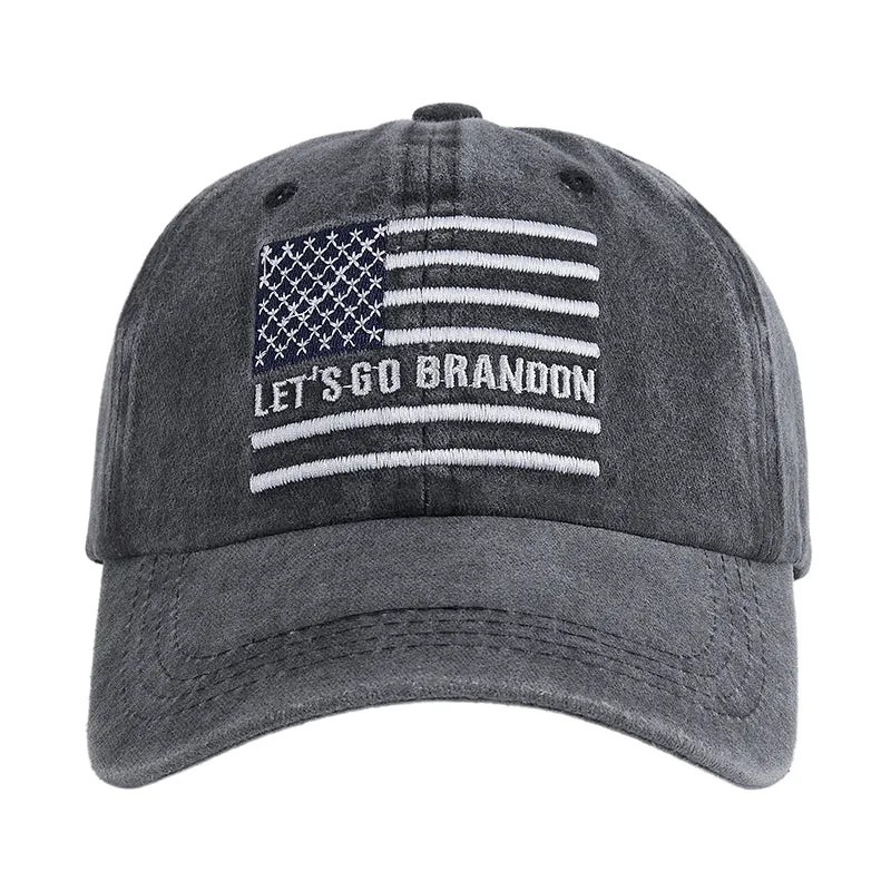 LET'S GO BRANDON USA FLAG CAP