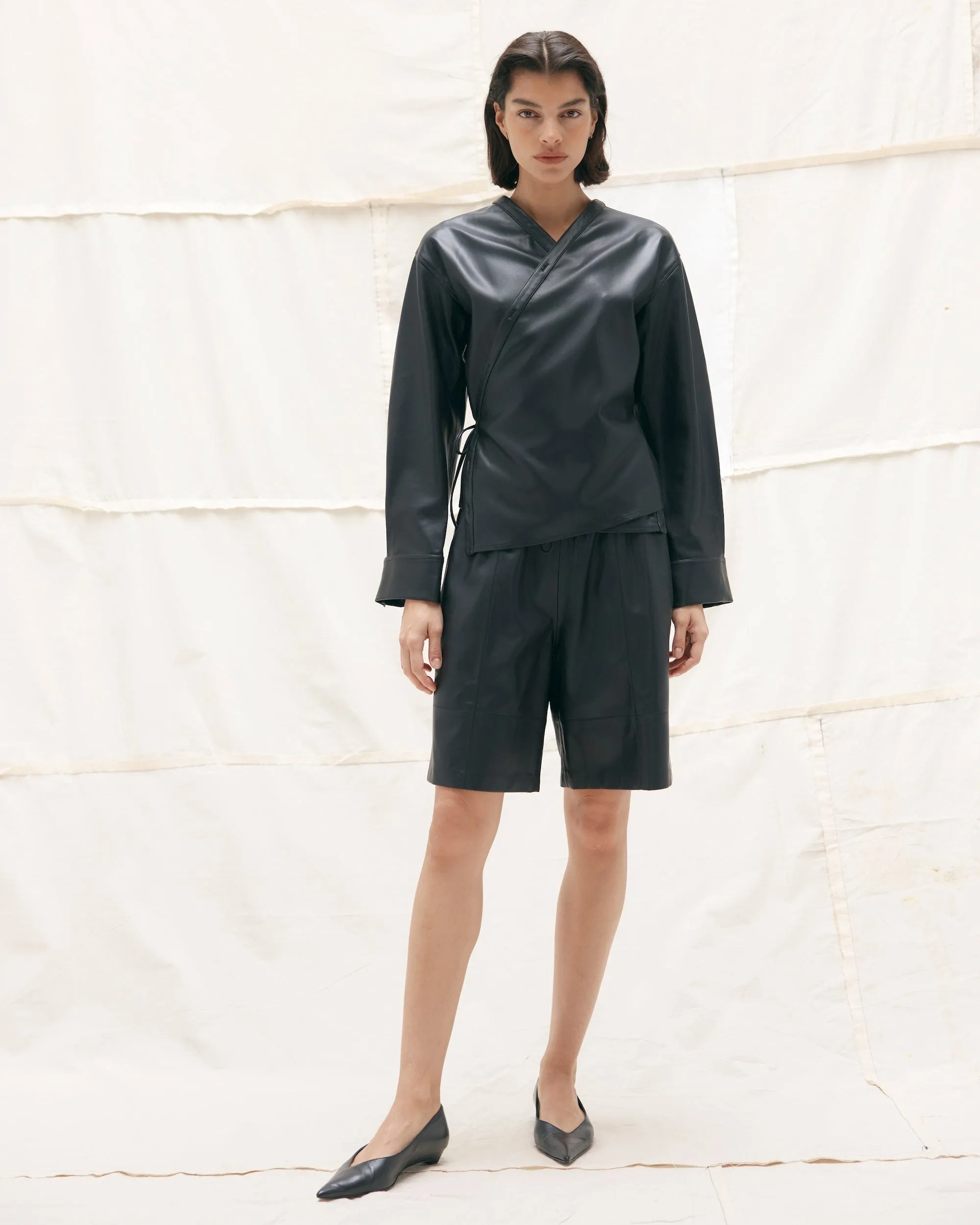 Liat Vegan Leather Bermuda Short