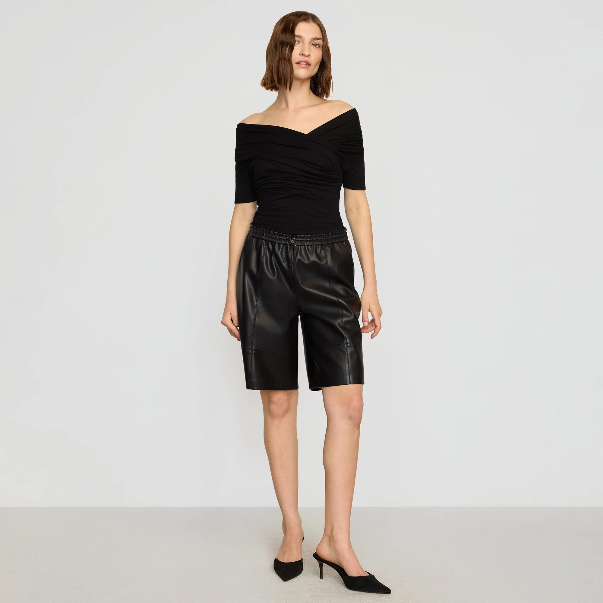 Liat Vegan Leather Bermuda Short