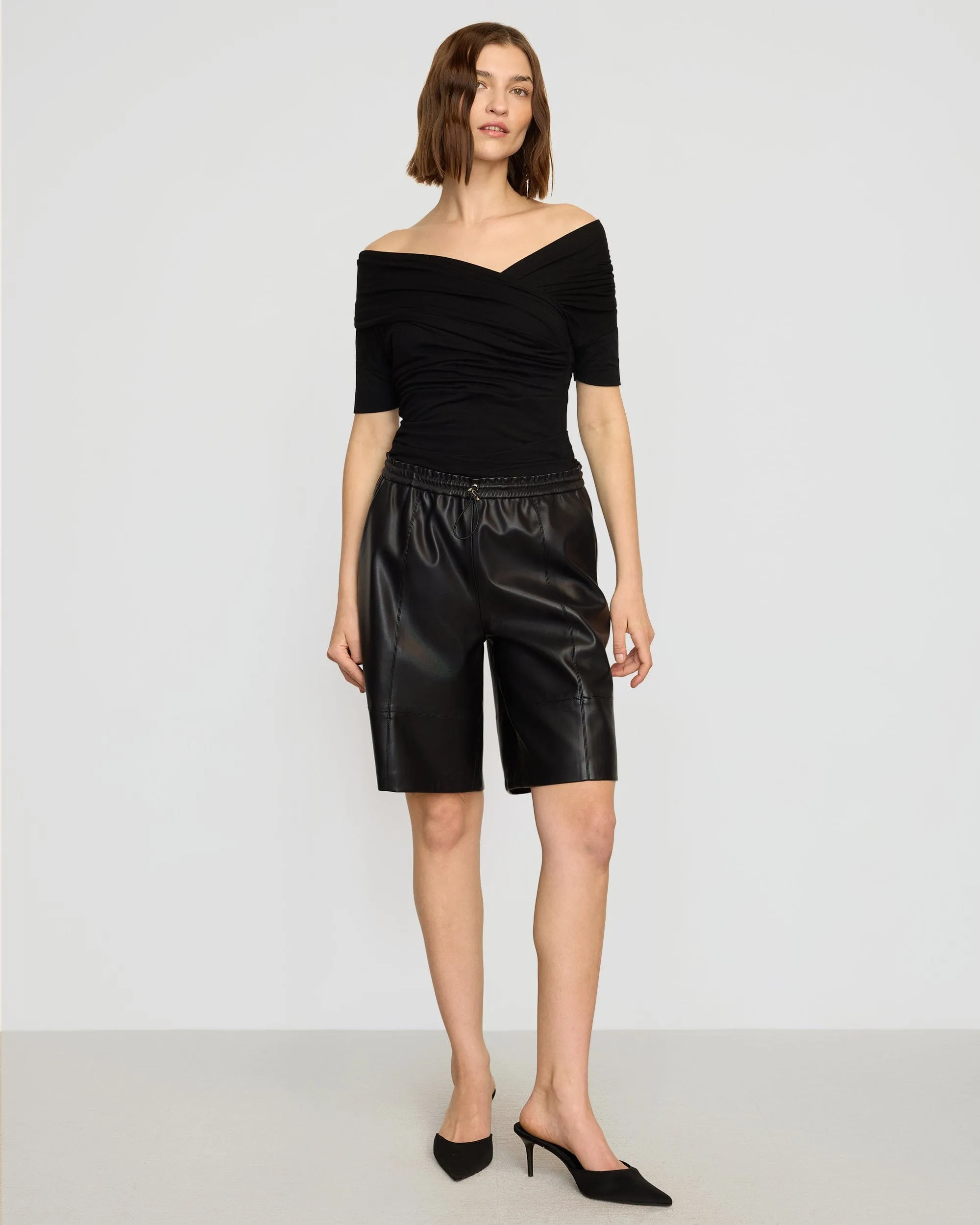 Liat Vegan Leather Bermuda Short