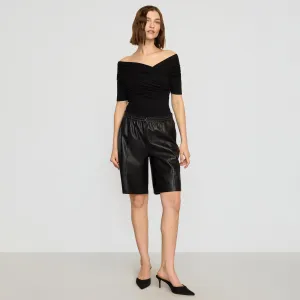 Liat Vegan Leather Bermuda Short
