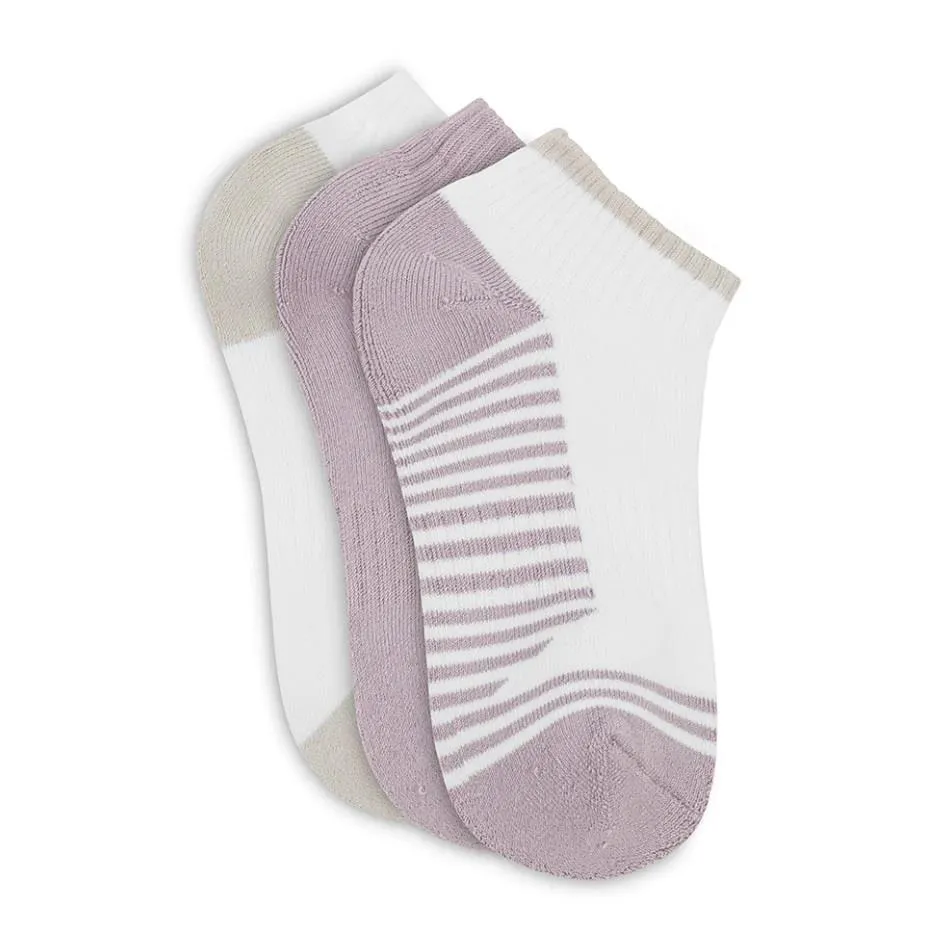 Little Lemon 3pk Powder Cushion Quarter Crew Socks