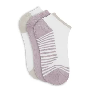 Little Lemon 3pk Powder Cushion Quarter Crew Socks
