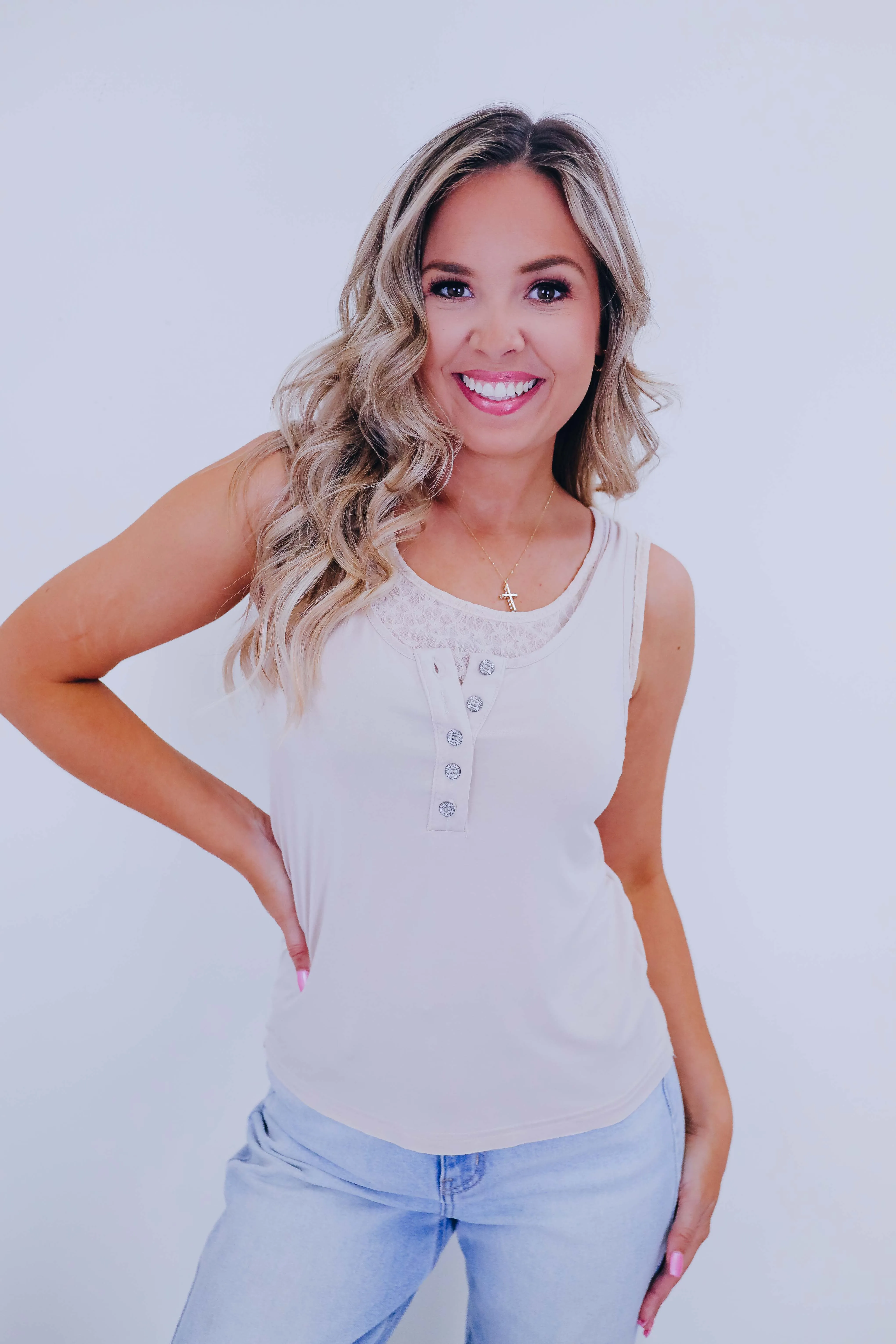 Lollie Lace Layered Tank Top By POL - 6 Colors