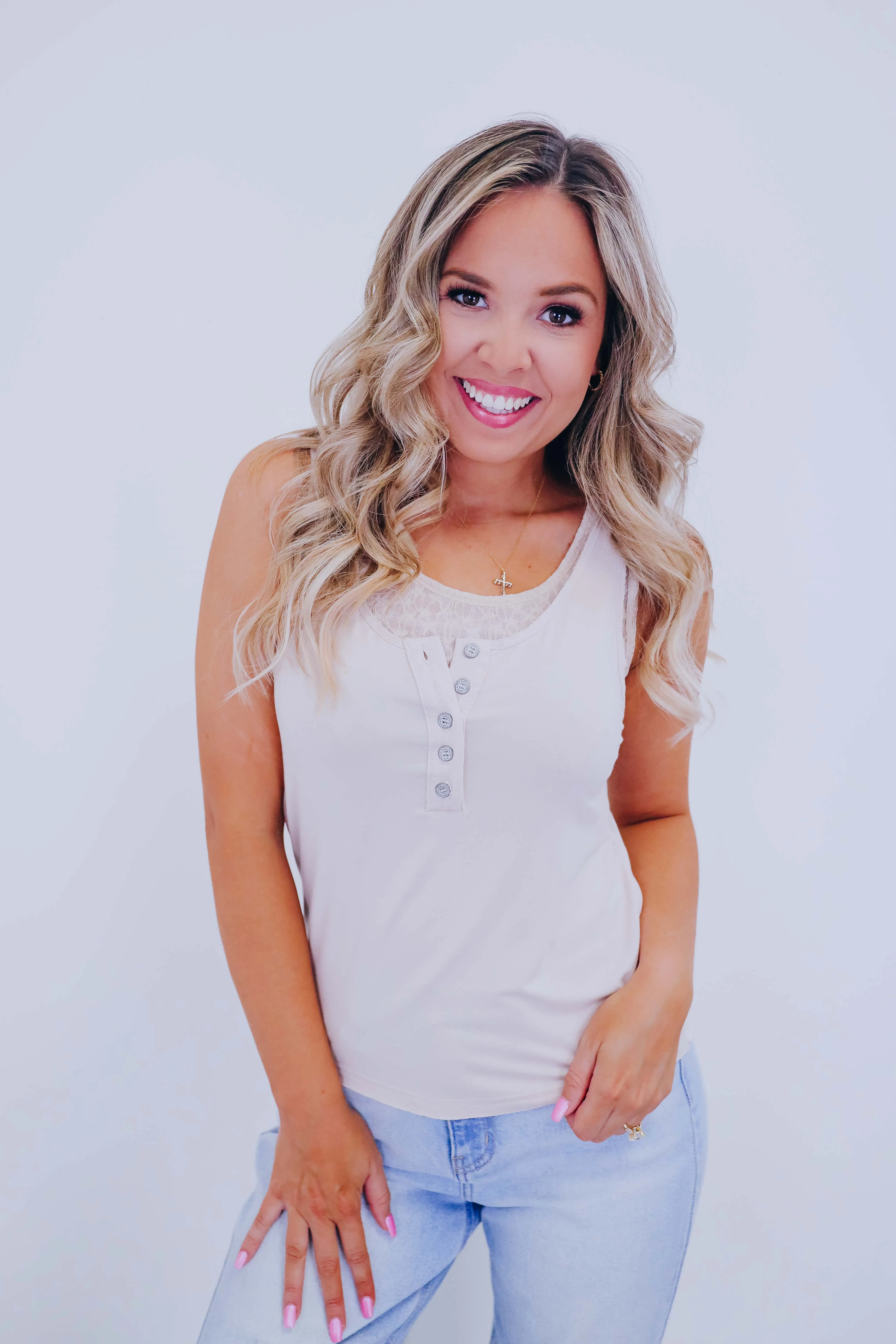 Lollie Lace Layered Tank Top By POL - 6 Colors