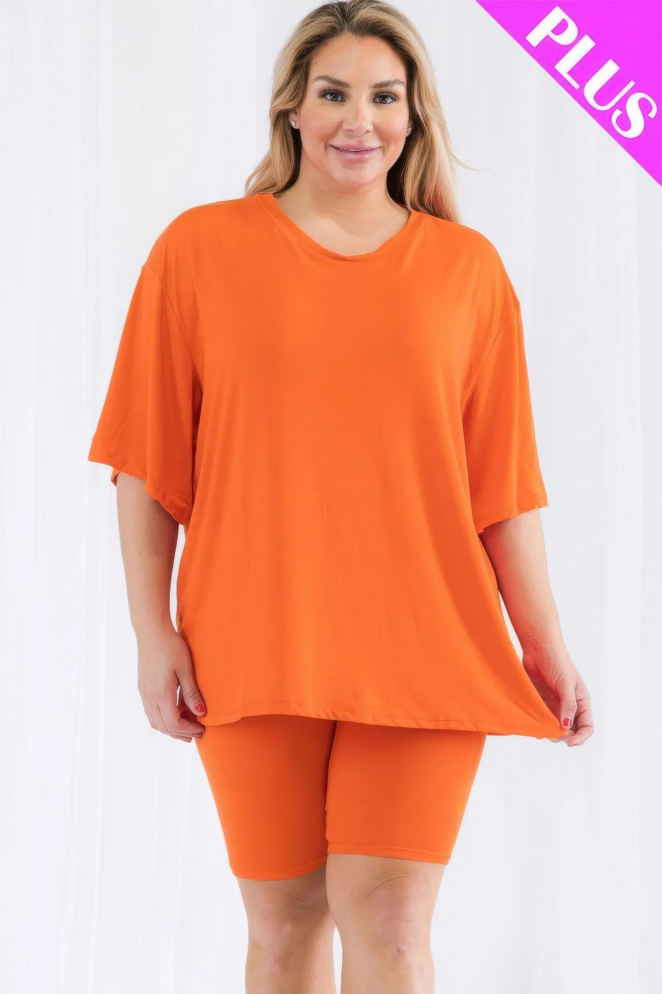 Loose Fit Top & Biker Shorts Set